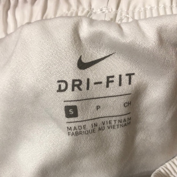 Nike Dri-Fit White Mid- Rise Brief Lined Athletic Tempo Running Shorts sz Small - Picture 13 of 14